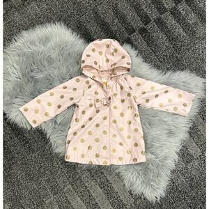 C&C California Blush & Rose Gold‎ PolkaDot Raincoat 2T
